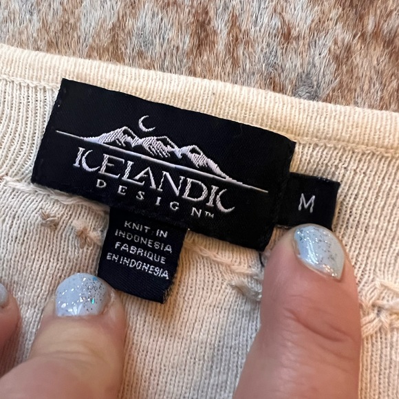 Icelandic Design Button Front Pattern Cardigan - Picture 6 of 9